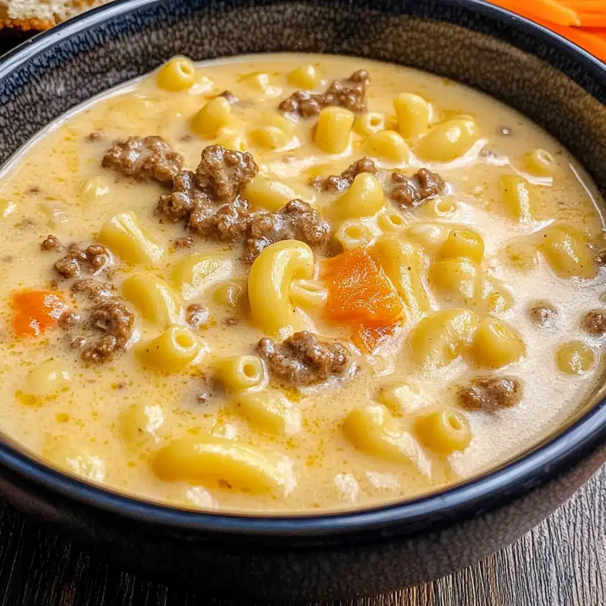 Cheeseburger Macaroni Soup