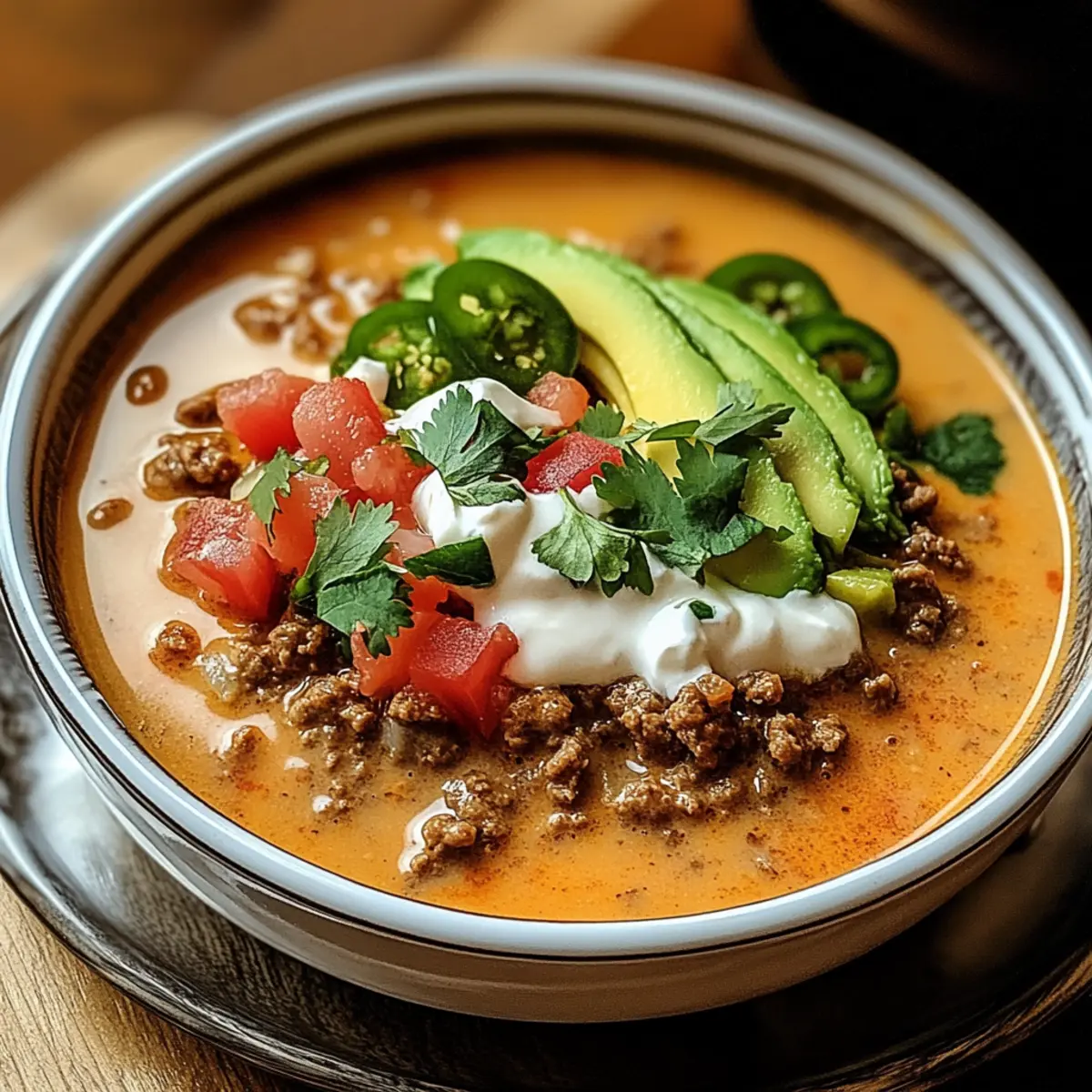Cheesy Keto Taco Soup Recipe