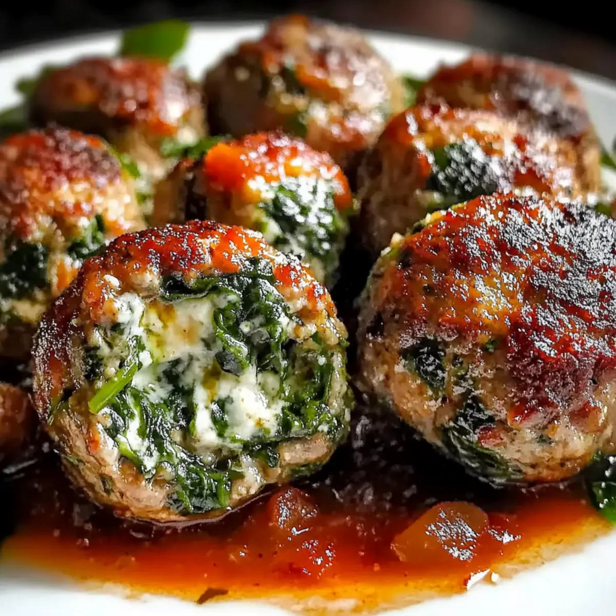 Spinach Garlic Meatballs Recipe