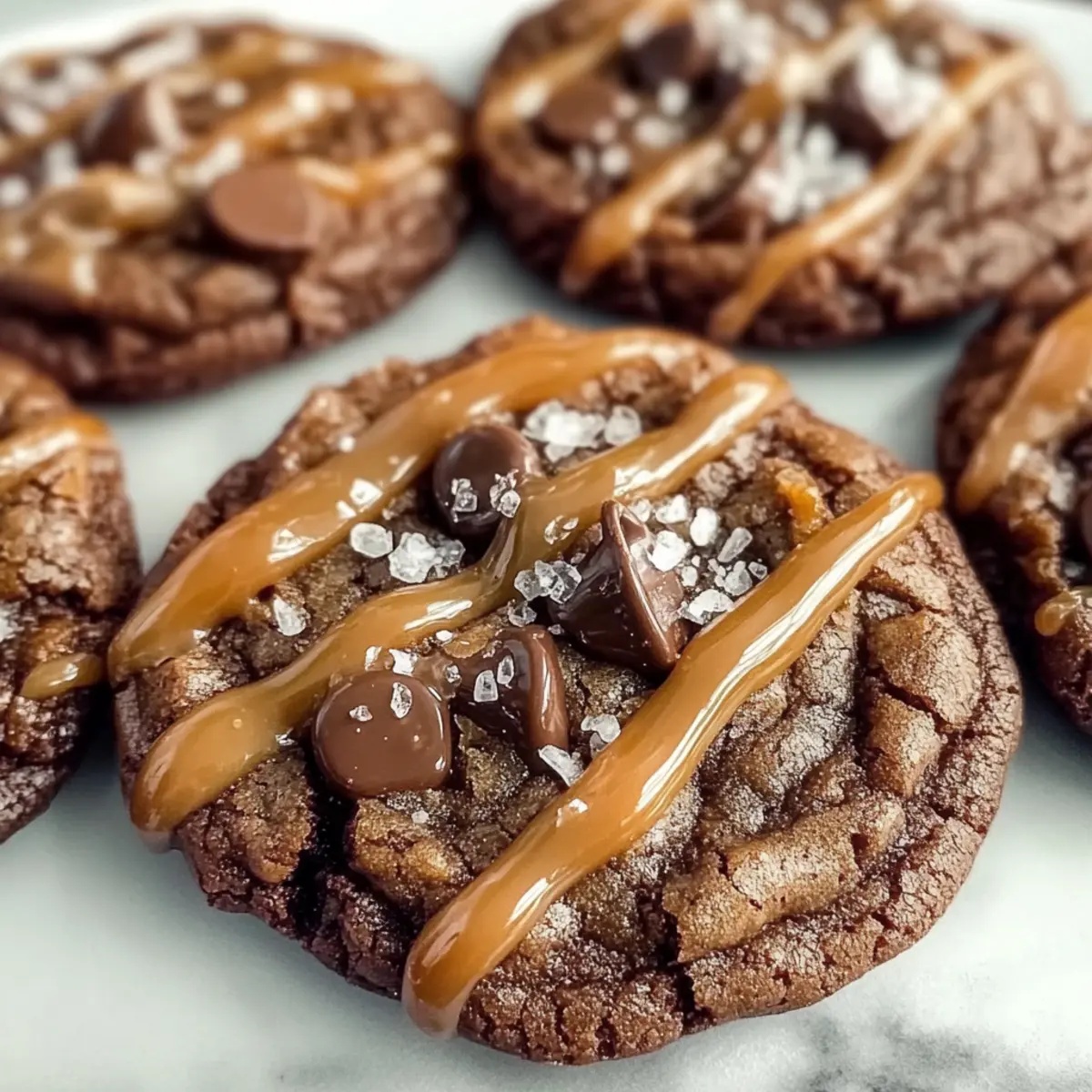 Double Chocolate Salted Caramel Cookies