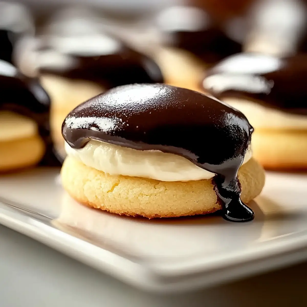 Boston Cream Pie Cookie Bites
