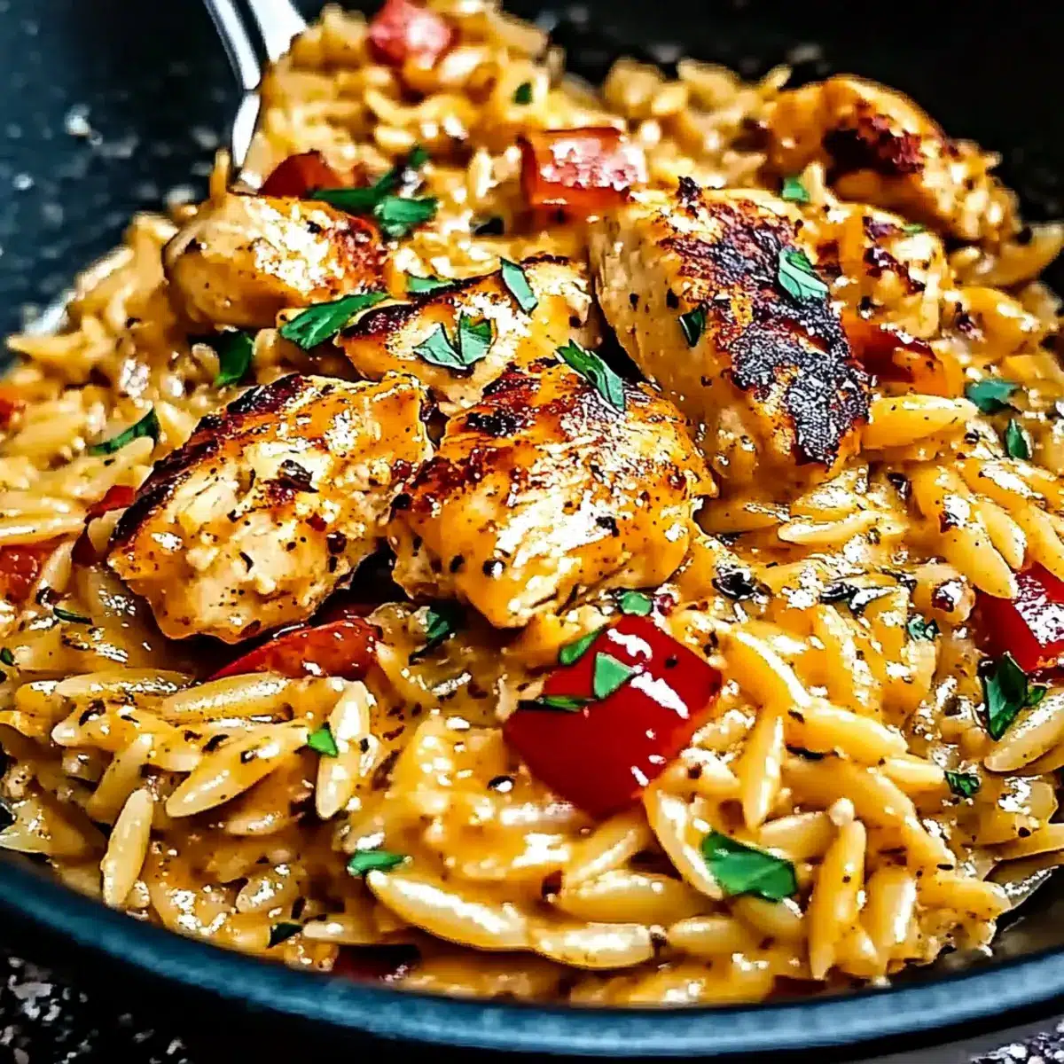 Cajun Chicken Alfredo Orzo