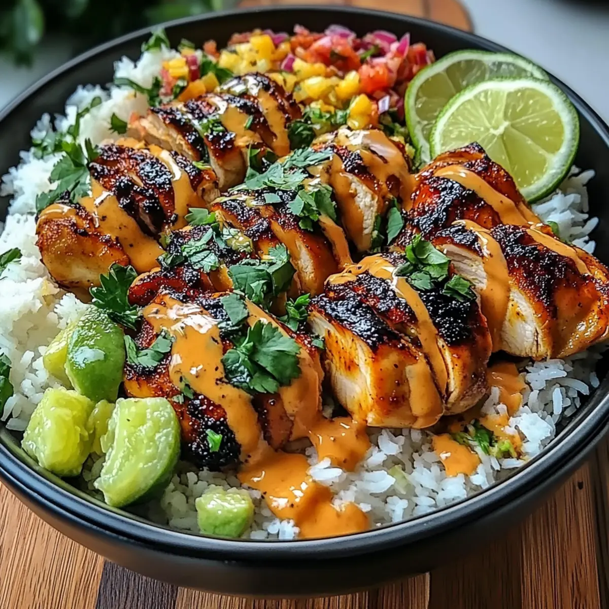 Spicy Maple Chicken and Coconut Rice