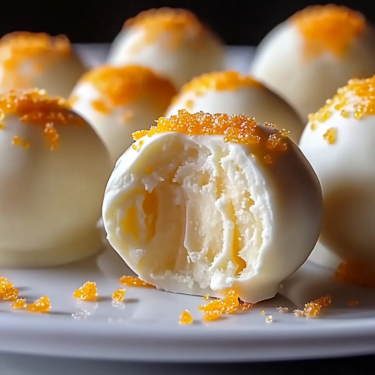 White Chocolate Orange Creamsicle Truffles