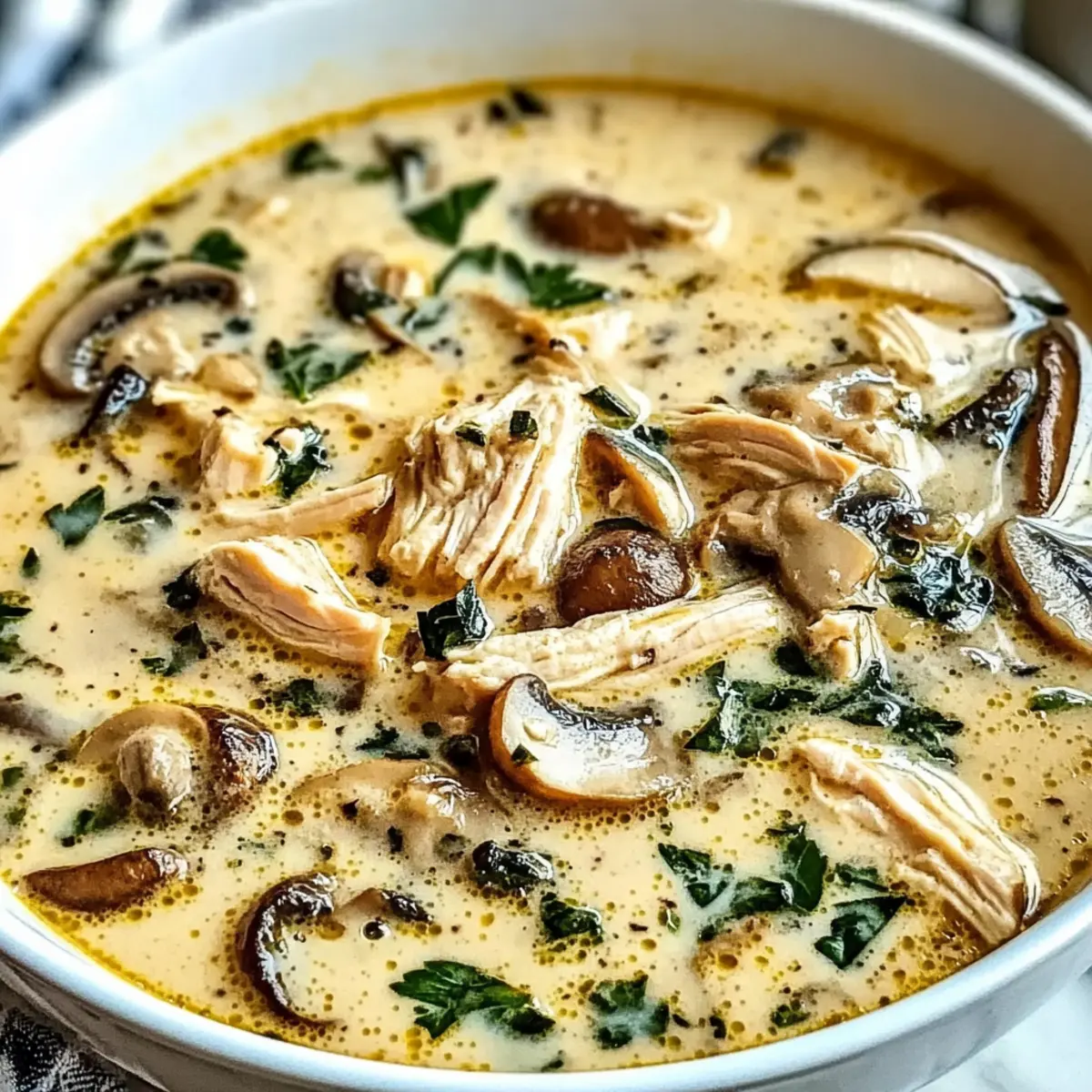 Rotisserie Chicken Mushroom Soup