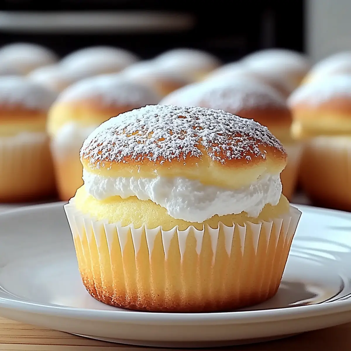 Fluffy Japanese Cotton Cheesecake Cupcakes