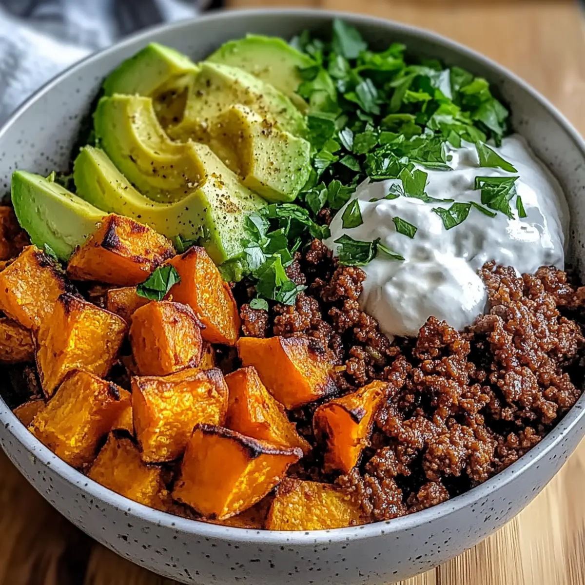 Ground Beef Hot Honey Bowl