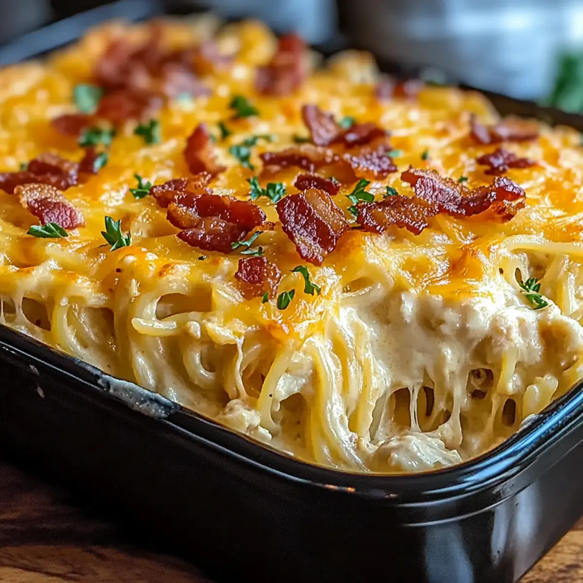 Creamy Southern Spaghetti Bake