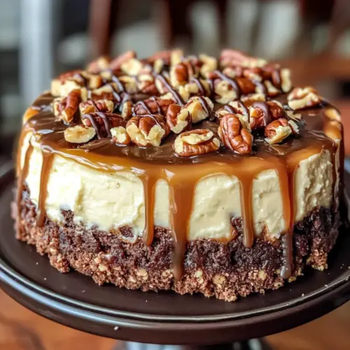 Turtle Fudge Brownie Cheesecake