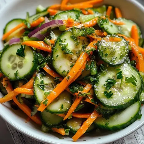 Crunchy Cucumber, Carrot and Celery Salad