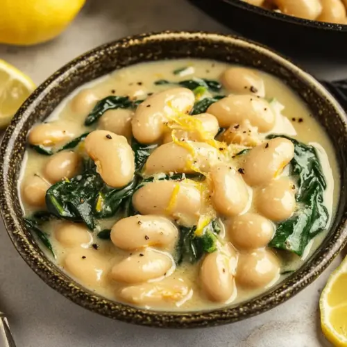 Creamy Lemon Garlic Butter Beans