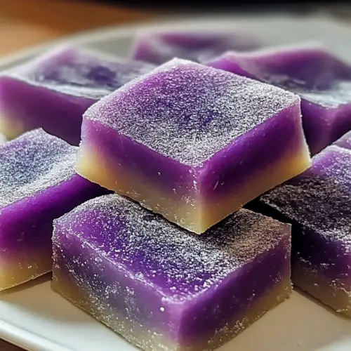 Hawaiian Butter Mochi with Ube