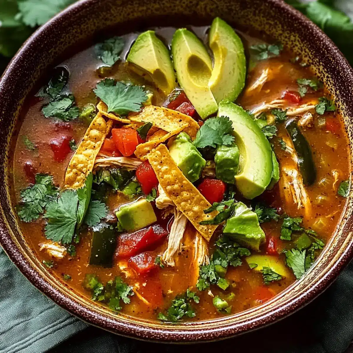 Poblano Chicken Tortilla Soup