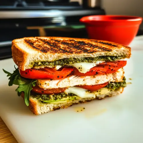 Loaded Chicken Pesto Panini