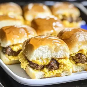 Sausage Egg and Cheese Breakfast Sliders