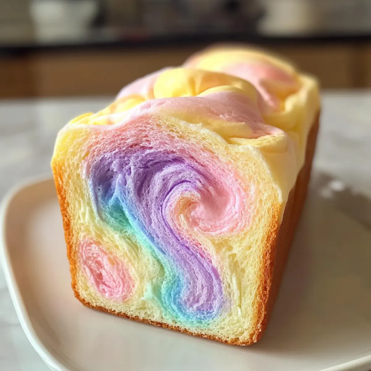 Cloud Bread Recipe Pastel Swirl Loaf