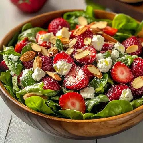 Strawberry Romaine Feta Salad