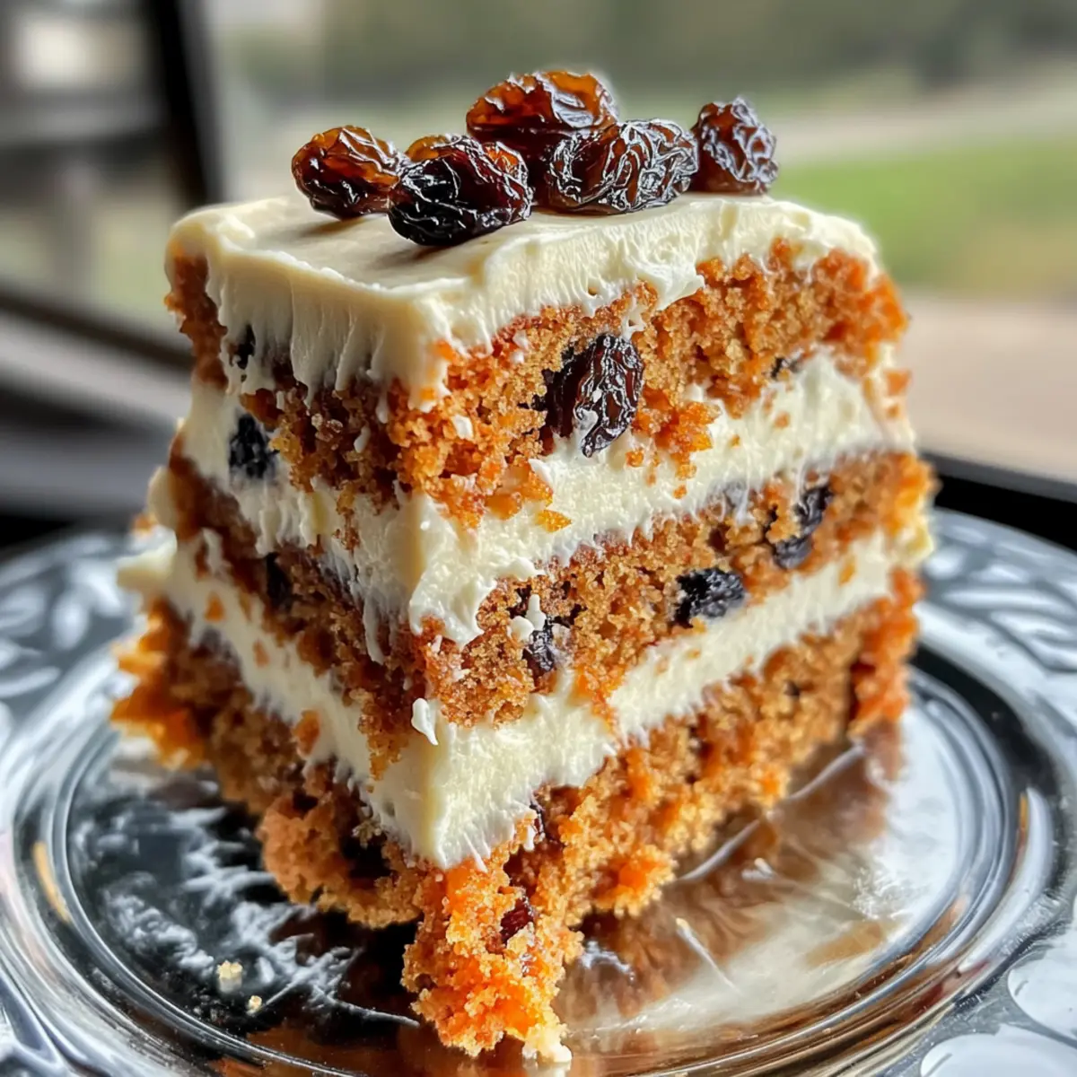 Raisin carrot cake