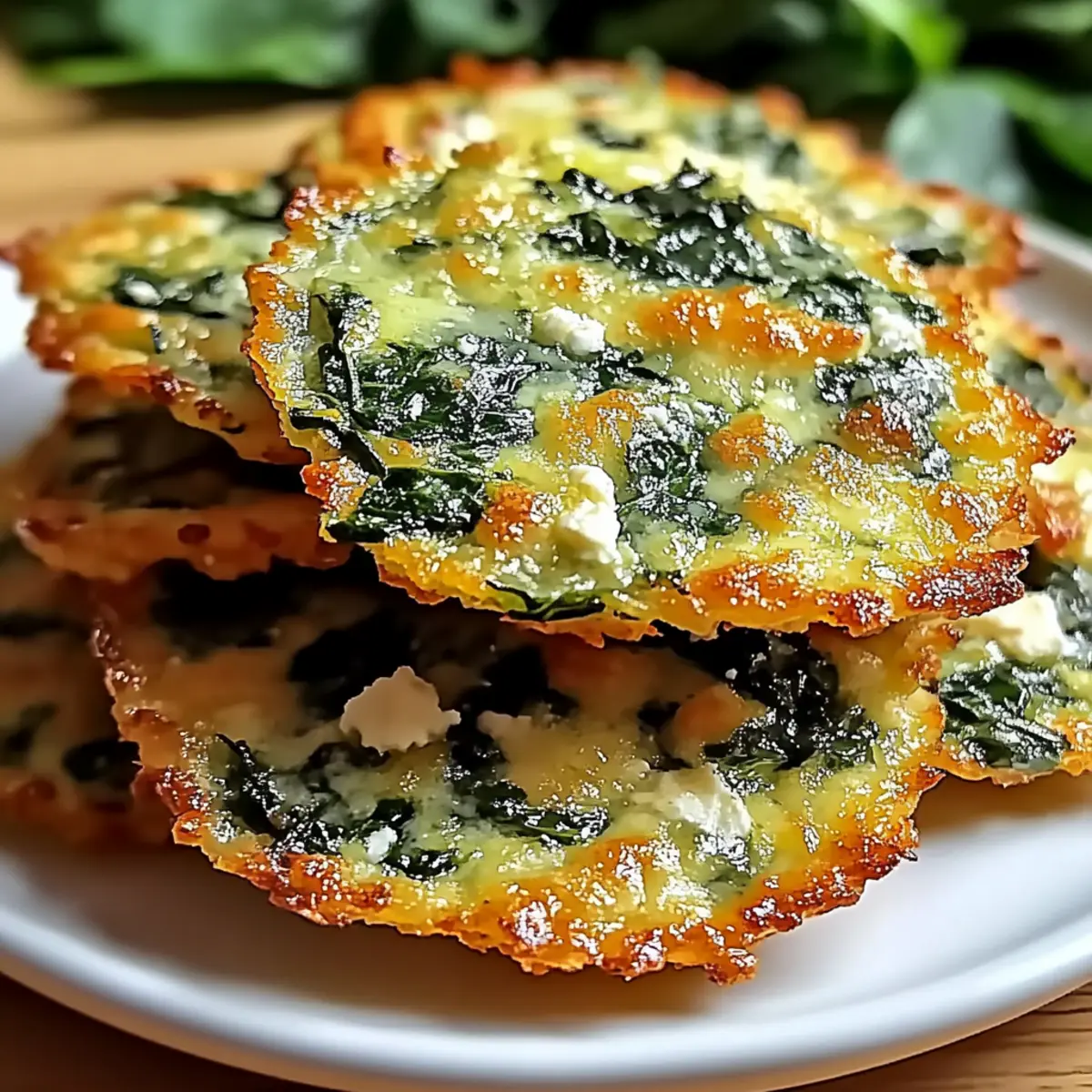 Crispy Spinach and Feta Crisps