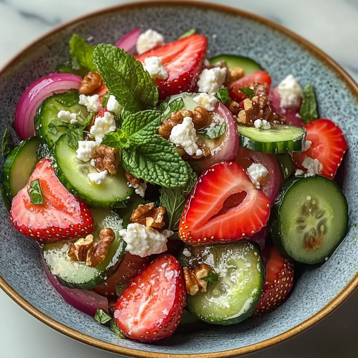 Cucumber Strawberry Salad