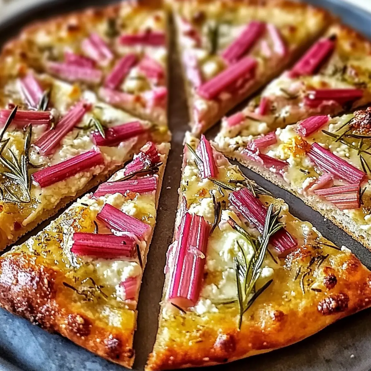 Rhubarb Rosemary Flatbread