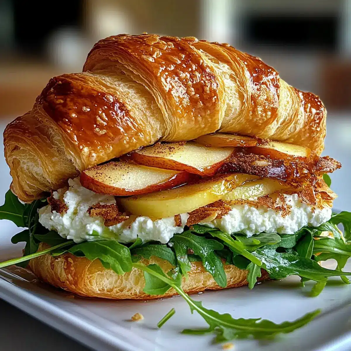 Apple & Goat Cheese Croissant Sandwich