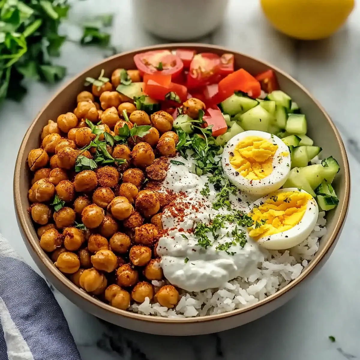 Mediterranean Roasted Chickpea Bowl
