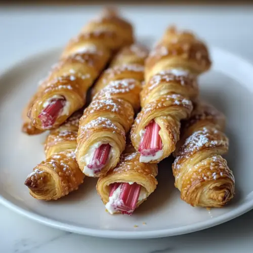 Rhubarb Cream Cheese Danish Twists