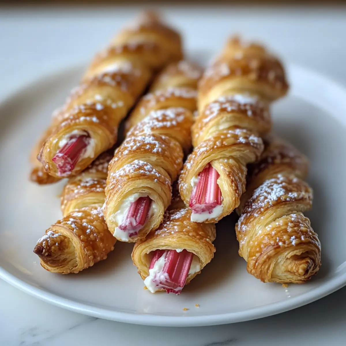 Rhubarb Cream Cheese Danish Twists