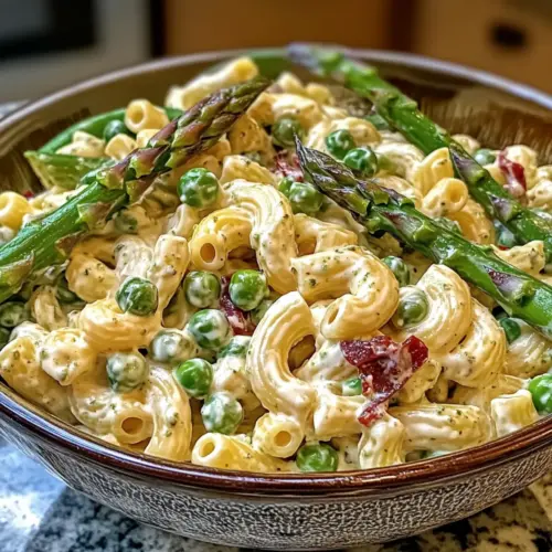 Lemon-Dijon Asparagus and Pea Macaroni Salad