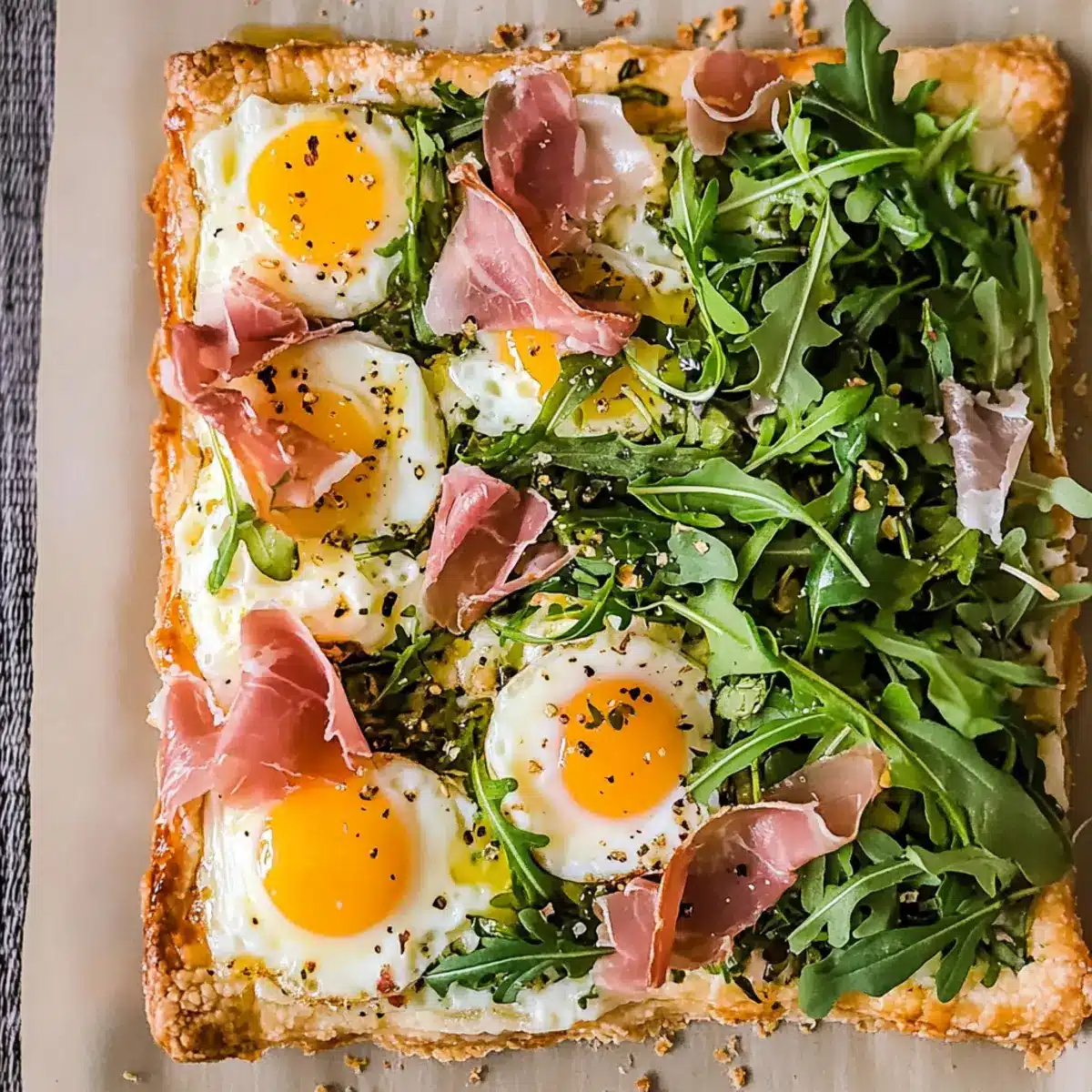 Baked Prosciutto and Egg Breakfast Tart