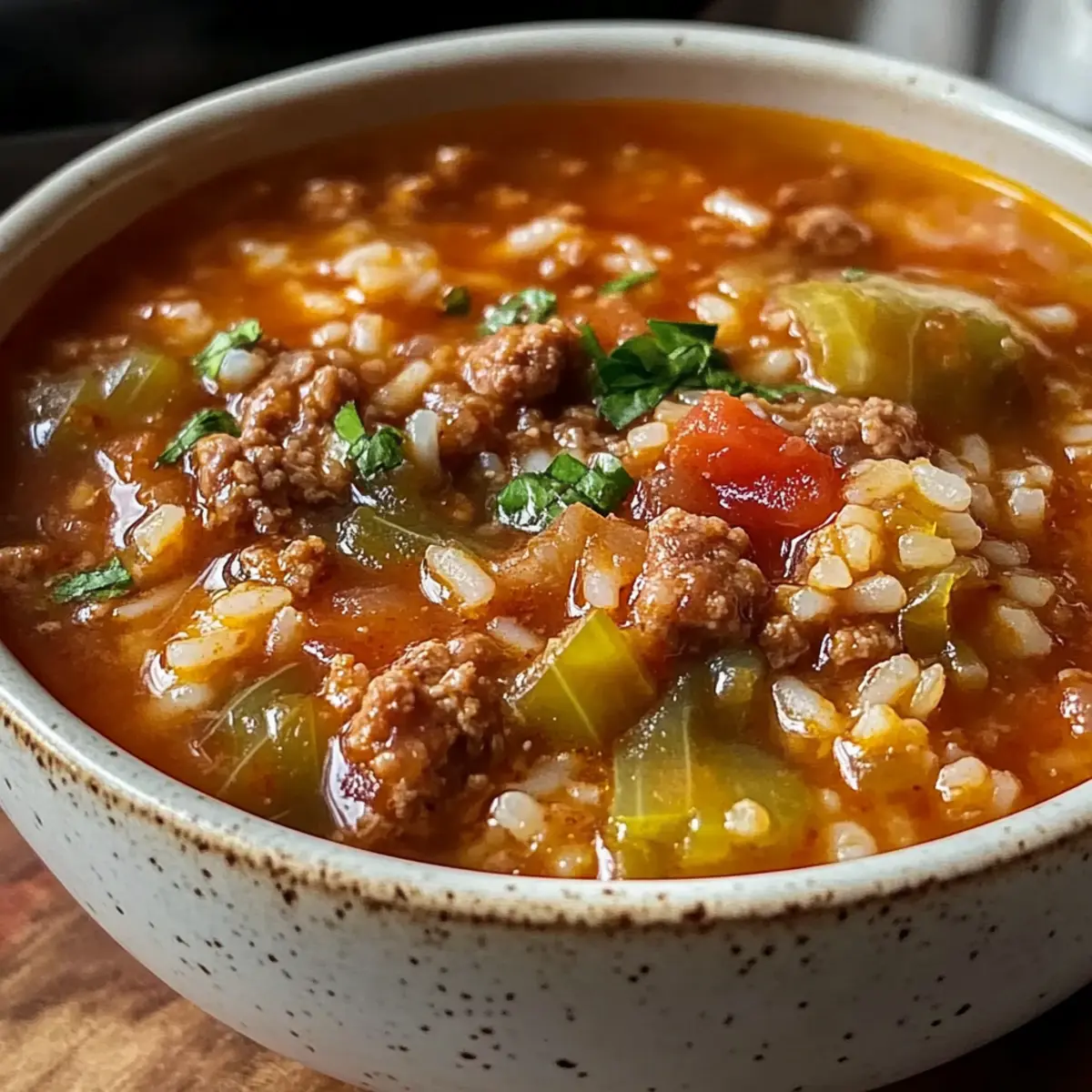 Cozy Crockpot Cabbage Roll Soup