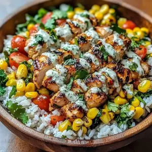 Grilled Street Corn Chicken Bowl