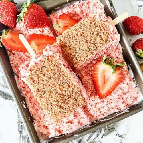 Strawberry Crunch Ice Cream Bars