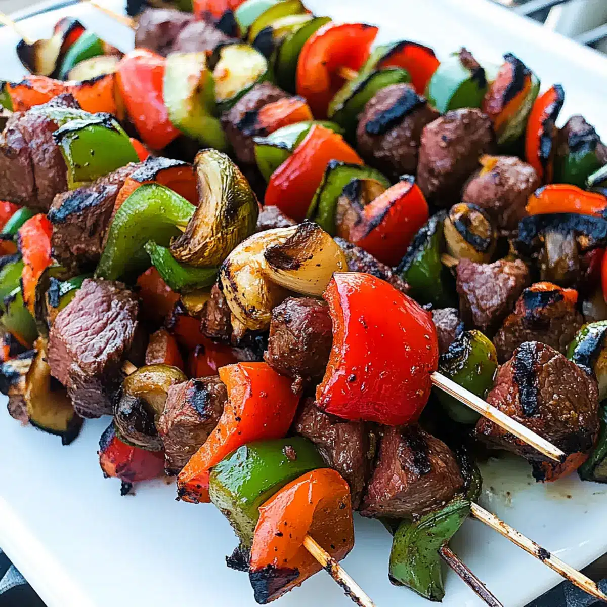 Grilled Italian Style Beef Kabobs