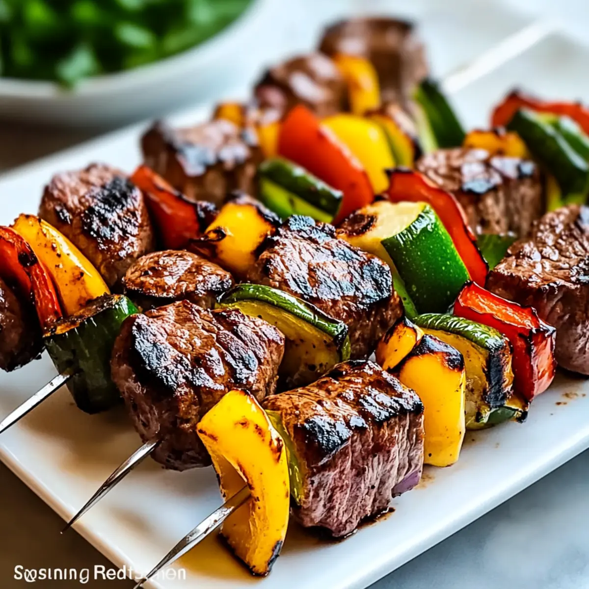 Steak Kabobs with Balsamic Marinade
