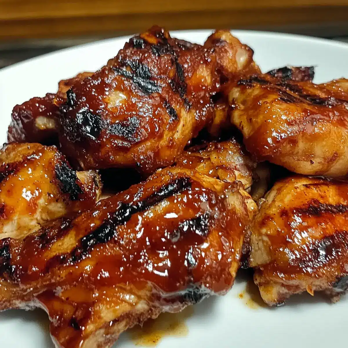 Grilled Spicy BBQ Chicken Thighs