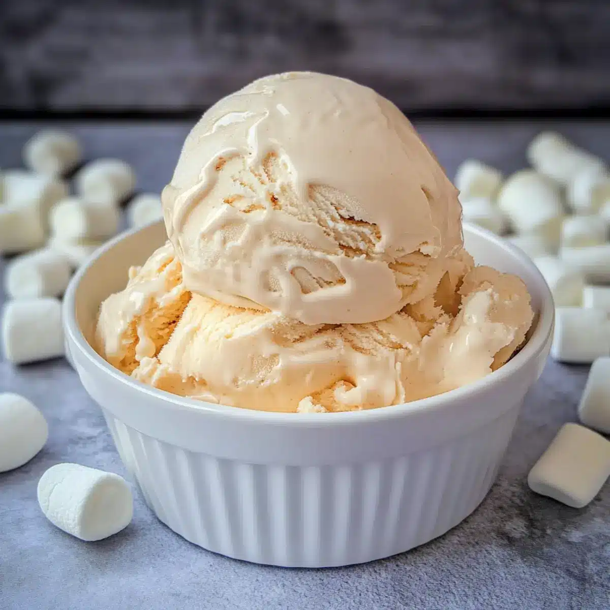Marshmallow ice cream