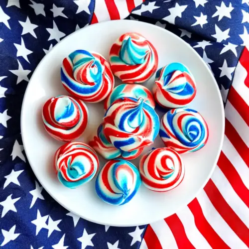Patriotic Meringue Cookies
