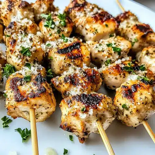 Ranch Garlic Parmesan Chicken Skewers
