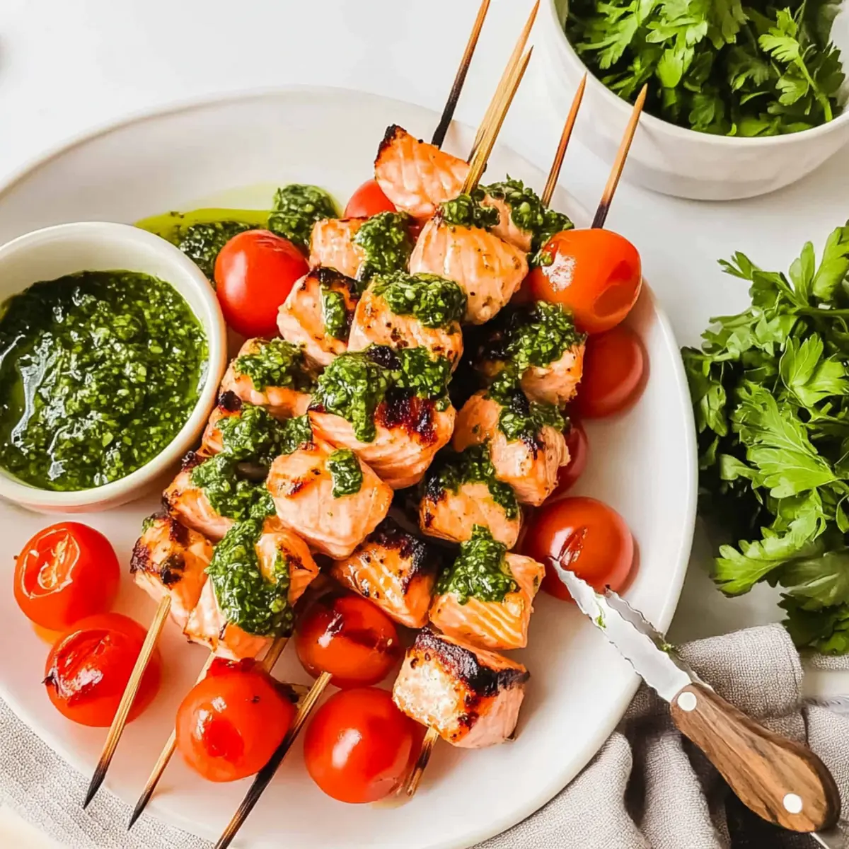 Grilled Salmon Kabobs