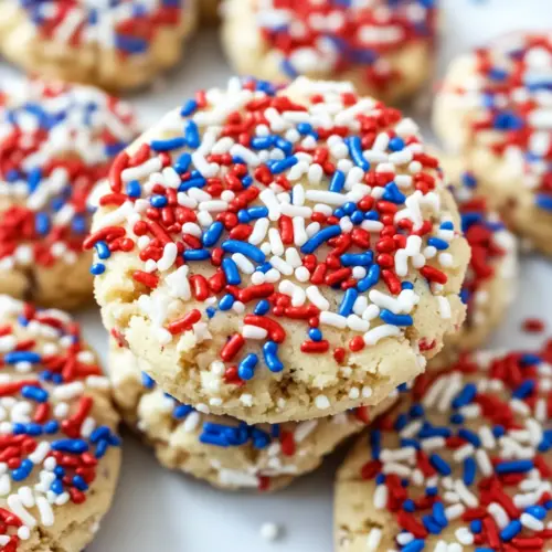 4th of July Sprinkle Cake Mix Cookies