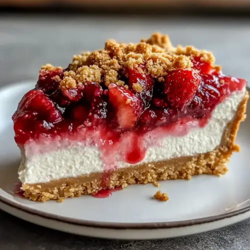 Strawberry Crumble Cheesecake