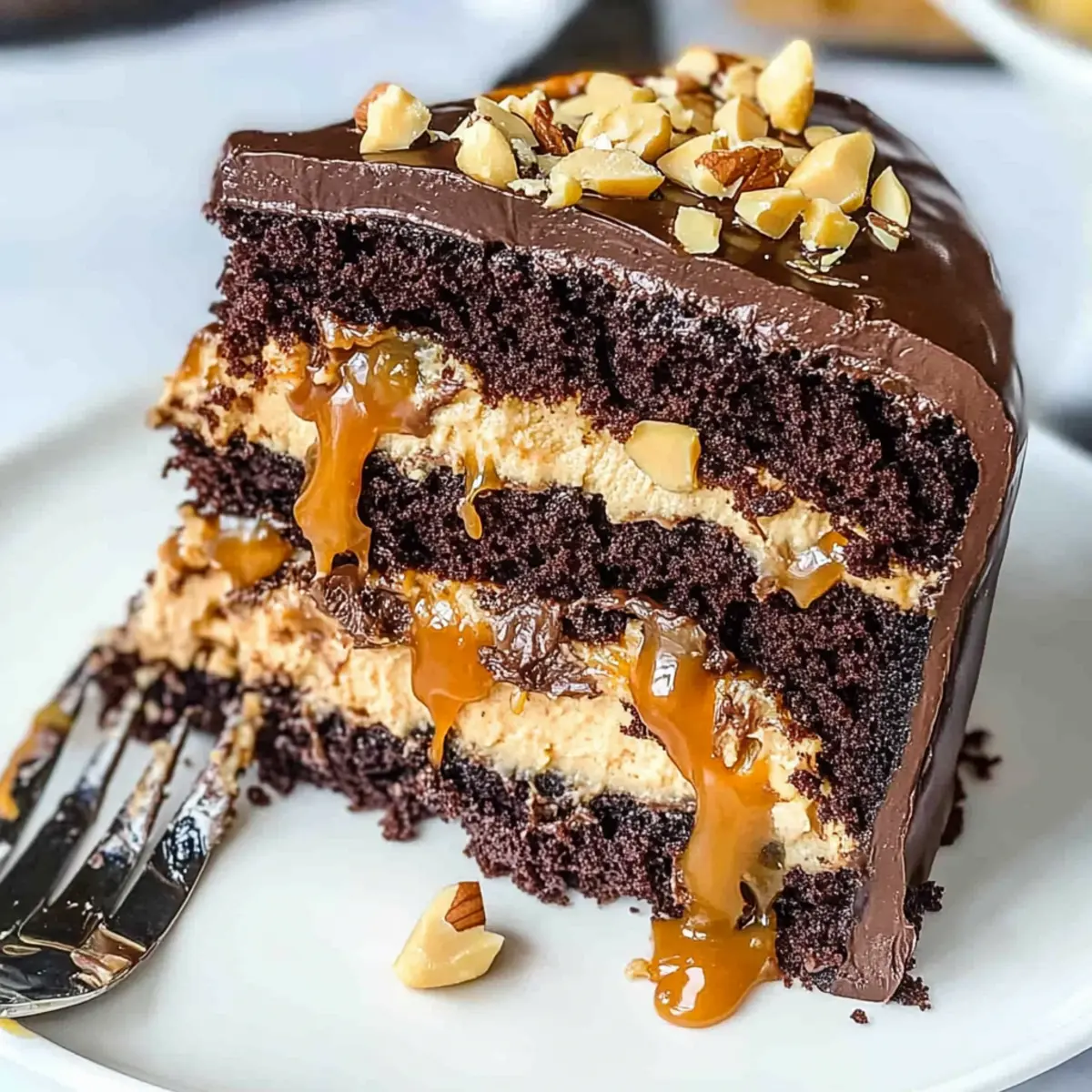 Chocolate Snickers Cake