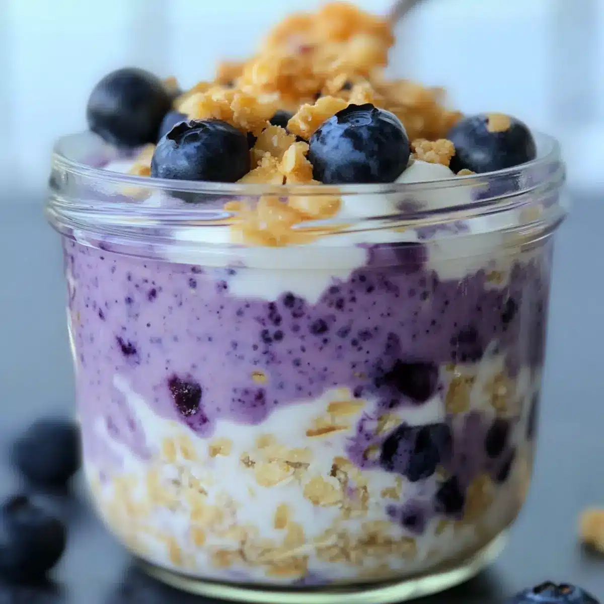 Blueberry Cheesecake Overnight Oats