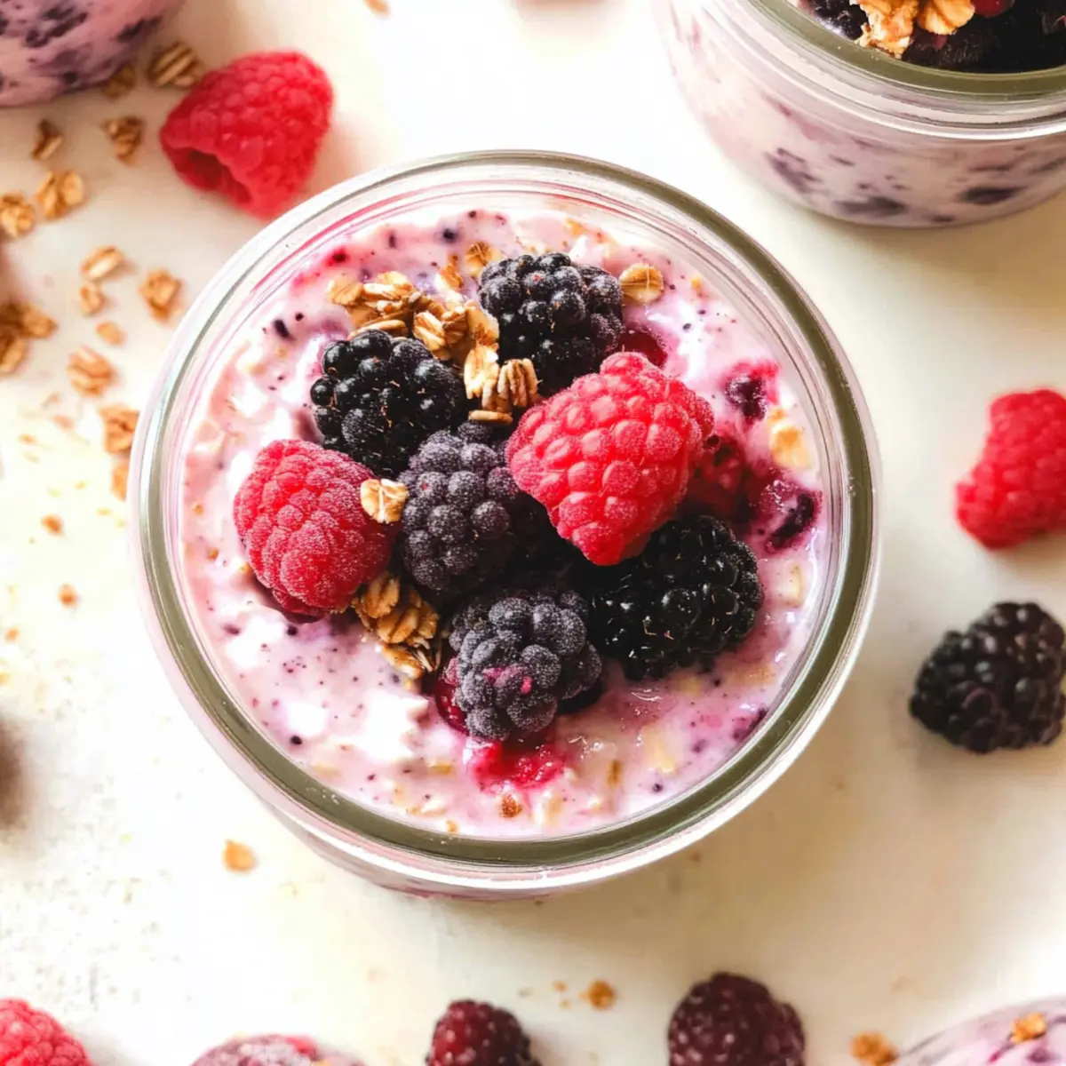 Frozen Berry Overnight Oats