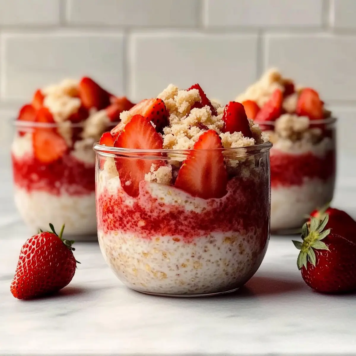 Strawberry Shortcake Overnight Oats