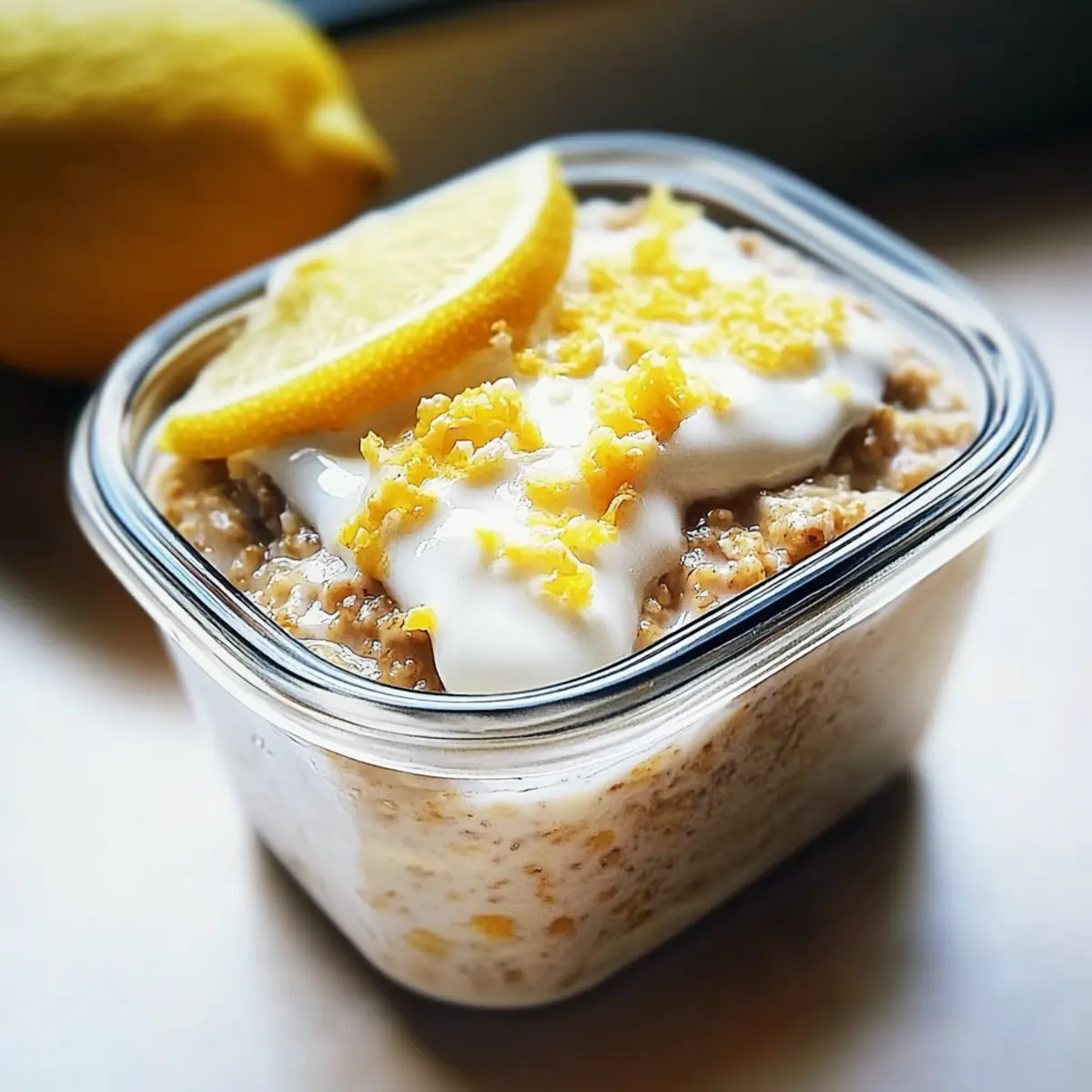 Lemon Cheesecake Overnight Oats