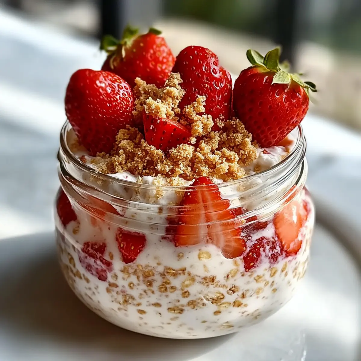 Strawberry Cheesecake Overnight Oats