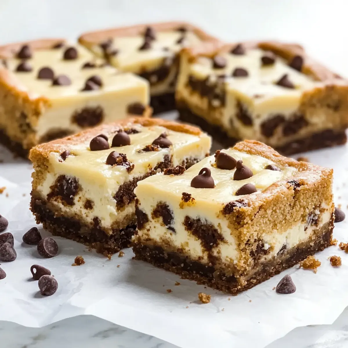 Chocolate Chip Cheesecake Bars